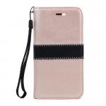 Wholesale iPhone 7 Plus Magnetic Flip Leather Wallet Case (Rose Gold)